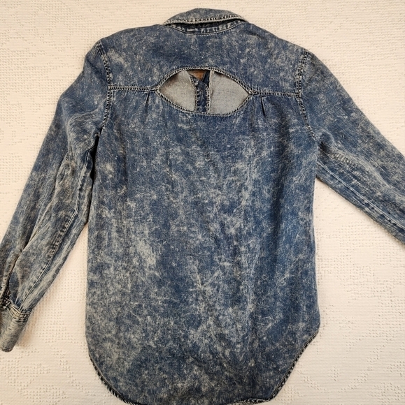 Vintage Mudd Y2K Style Button Down Denim Top Size Small - Picture 8 of 16